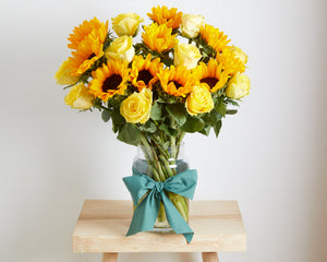 10 Rose & Sunflowers