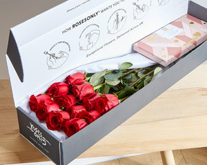 12 Red Roses & Chocolates