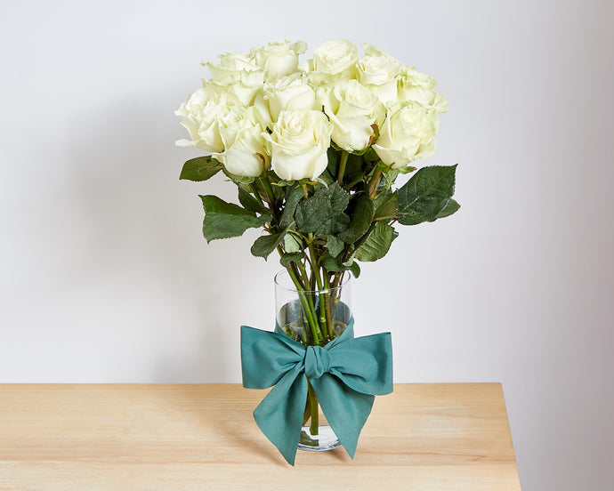 12 White Roses