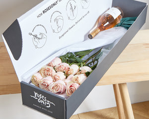 24 Pink Roses & Rosé Wine