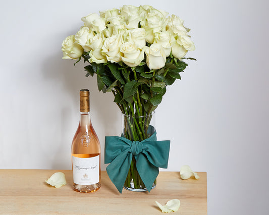 24 White Roses & Rosé wine