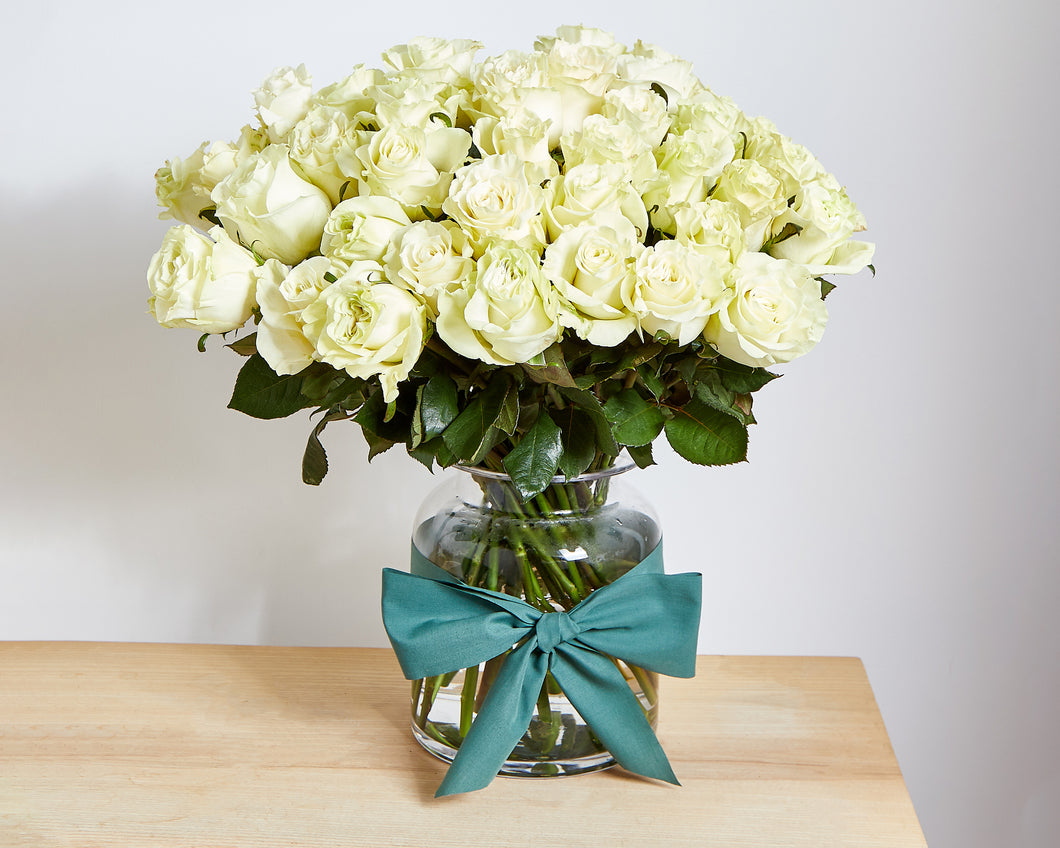 50 White Roses